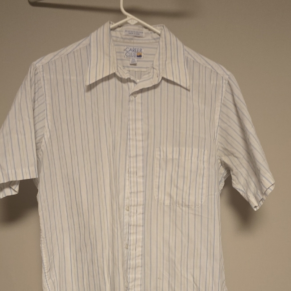 Casual Club Men's Blue Striped Button Down Shirt - Picture 1 of 4